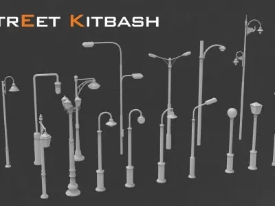 Street Kitbash 3D model
