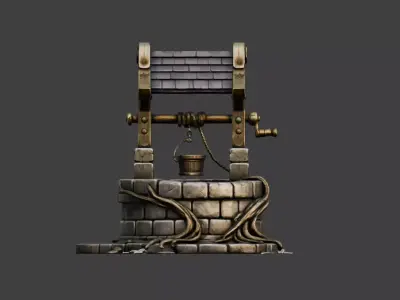 Forest Well Low-poly 3D model