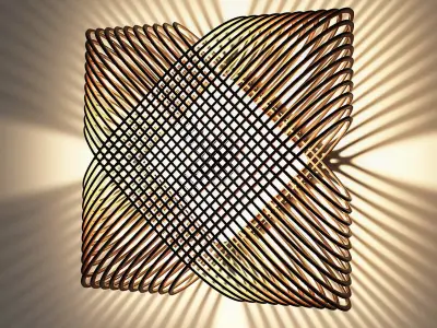 Plywood Lamp 3D model