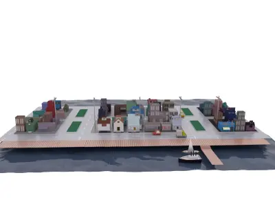 City View 3d model Low-poly 3D model