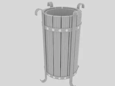 trash can 02 3D model Low-poly 3D model