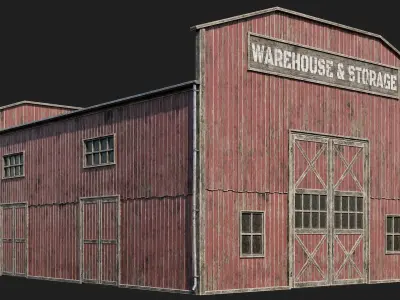 81-82-83-84 - Farm Buildings 4K PBR GameReady Low-poly 3D model