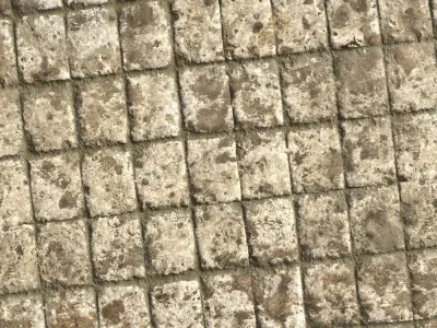 Old stone floor plates seamless PBR 5 3D model