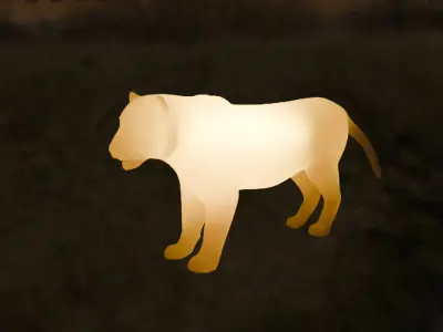 Indirect lighting for feline beasts of prey 3D model