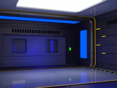Sci Fi Corridor Interior 3D model