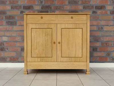 Cabinet shabby chic sideboard Low-poly 3D model