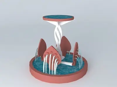 Original fountain Naga 3D model