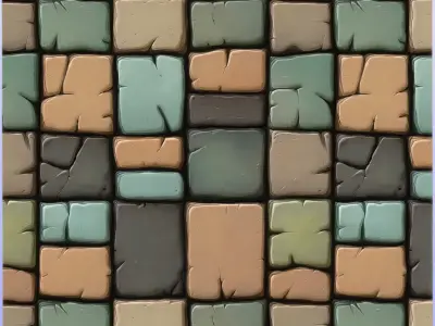 Stylized Stone Floor Seamless Texture Texture 8