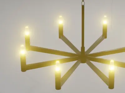 Black Metallic Chandelier 3D model