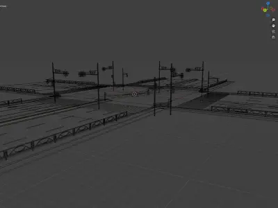 Road Network for Unity UnityRoadMaster  Low-poly 3D model