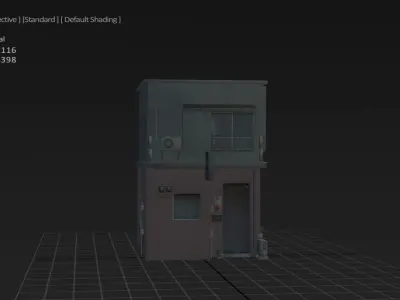 Japanese Street Old House 3D model