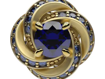 Earrings Swirl 3D print model