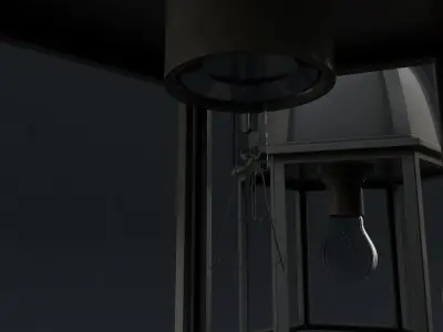 Street lamp 3D model 2