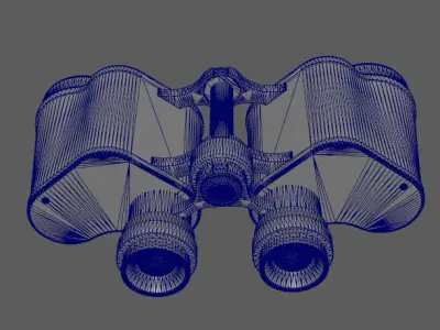 Stylized telescope Low-poly 3D model