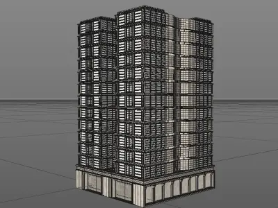 Building Apartment Low-poly 3D model