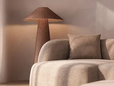 Living room interior scene 3D model 4