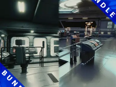 Starship Command Deck Collection 3D model