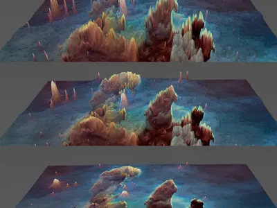 HUBBLE- EAGLE NEBULA- DEEP SKY OBJECT 3D SOFTWARE ANALYSIS 3D print model