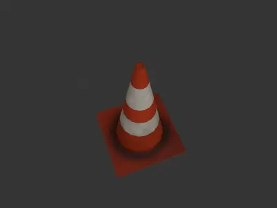 Street Cone PBR 4K  Low-poly 3D model