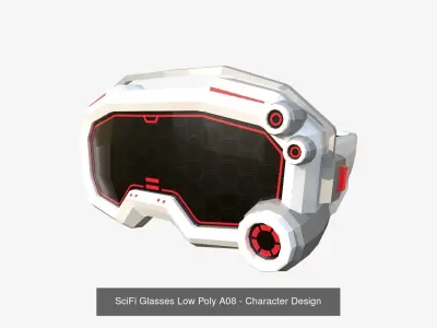 08 SciFi Glasses Low Poly A Collection - Character Design 3D Model Pack