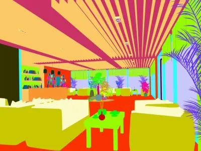 Business Restaurant - Coffee - Banquet  166 3D model