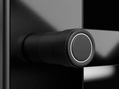 modern smart handle doors Low-poly 3D model