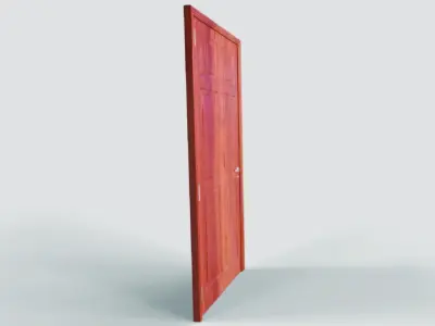 Wooden Door 3D model 8