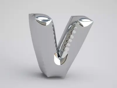 V Balloon Silver 3D model
