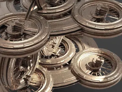 Ancient Alien Star Ring 12  3D model