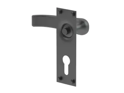 Cardea Curved Black Iron Handle 3D model