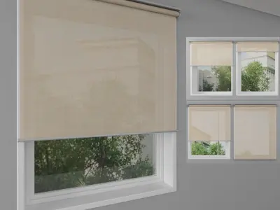 Roller blinds and window - SKOGSKLOVER 3D model