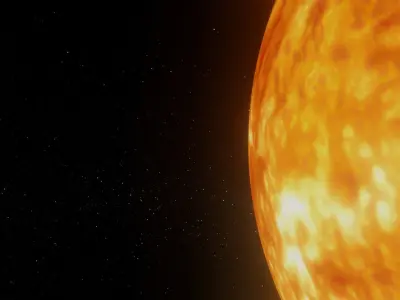 Photorealistic Sun 8k Textures 3D Model Low-poly 3D model