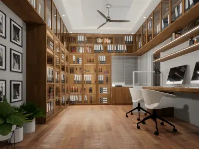 Advocate office - interior - office space  3D model