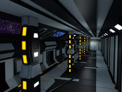 Sci Fi Interior 3D model 67