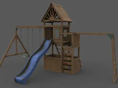 PBR Playground Jungle Gym 08 Low-poly 3D model