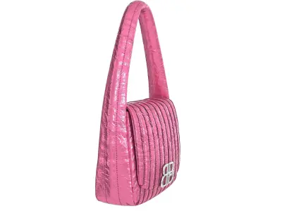 Balenciaga Monaco Small Sling Bag Quilted Pink Low-poly 3D model