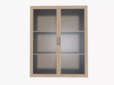 Glass Display Cabinet Low-poly 3D model