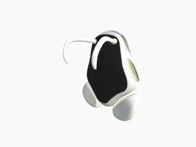 SciFi Backpack H04 White Gold - Fashion Character Design Low-poly 3D model