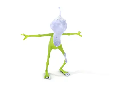 Green Alien Character model pack Low-poly 3D model