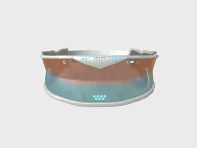 SciFi Glasses C06 White - Character Design Fashion Low-poly 3D model