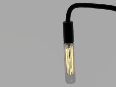Modern Stem Light Fixture 3D model