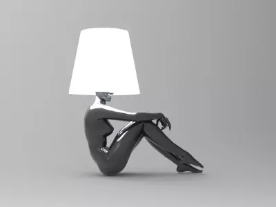 woman sculpture lamp  3D print model