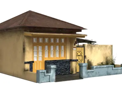 Indonesia Heritage House 8 Kayutangan Low-poly 3D model