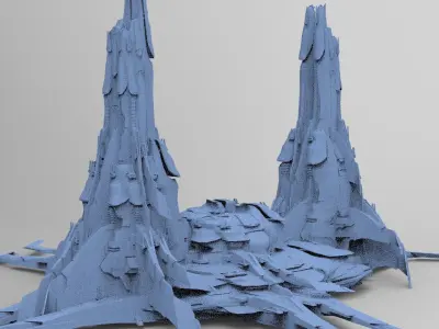 Star Glider Ship structures 1  3D model