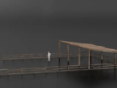 West Wild Stable 01 Low-poly 3D model