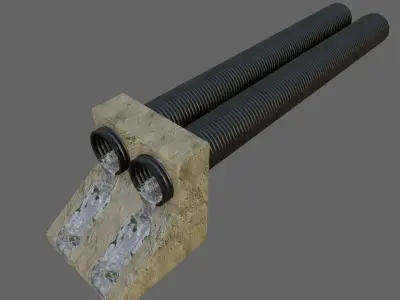 Sewer Tubulation - Industrial - Esgoto Low-poly 3D model