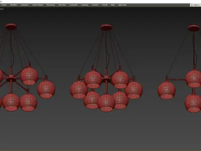Queen chandelier 3D model