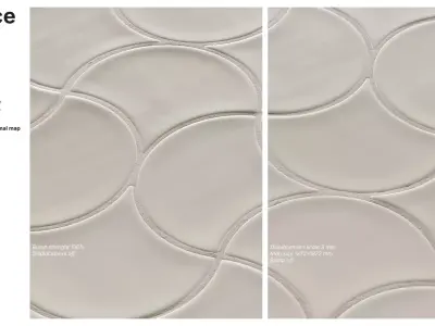 Fishscale Tiles in Wave Layout Texture