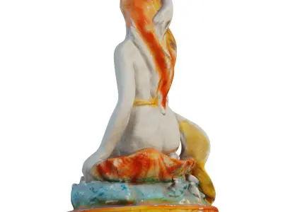 Mermaid statue 3D model