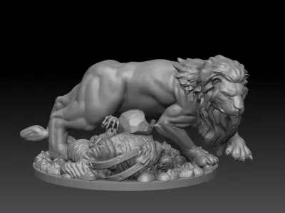 Black Lion 3d print model 3D print model